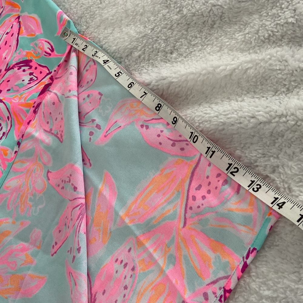 Floral Off-Shoulder Two-Piece Outfit Set Dress in Turquoise and Pink - Picture 11 of 14